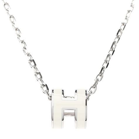 hermes pop h ecra white pendant|hermes pop h blanc.